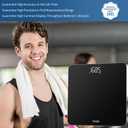 Vitafit Scale for Body Weight, High Accuracy 0.1lb by Our Professional Factory Since 2001, Digital Weight Scale LED and Step On, 3*AAA Batteries Included, 400lb/182kg, Spray Silver Black