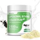Liposomal Bovine Colostrum Powder - Pure Bovine Colostrum for Humans - Grass Fed Colostrum Supplement for Gut Support, Immune Health and Hair Growth,72 Servings per Bottle.180g/6.35 oz