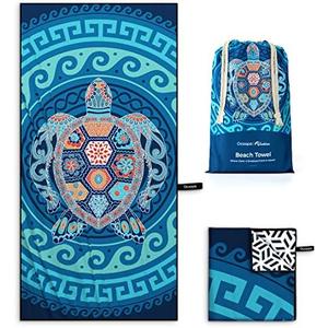 OCOOPA Microfiber Beach Towel Fast Drying, Extra Large 63" x 31" Sand Free Beach Towel Super Lightweight Towels for Swimming Pool, Camping, Picnic, Yoga Gym Sports