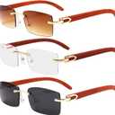 Dollger Sunglasses for Women Men Retro Metal Frame Rectangle Square Sunglasses 70s 80s Large Designer Shades