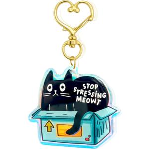Funny Cat Keychain,Black Cats Bag Charms for Purse Handbag Key,Cat Gifts for Women Men,Cute Key Chain Accessories Car Keychain,Gift for Women Mom,Her,Wife,Daughter,Sister,Friends,Birthday (Black)
