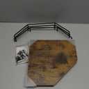 HORLIMER Floating Corner Shelf Wall Mount, 3 Pack Rustic Wood Corner Wall Shelves with Fence for Bedroom, Bathroom, Kitchen, Living Room, Brown