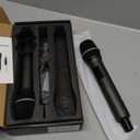 Wireless Microphones, Dual Handheld Dynamic Mic with Ultra-Stable Rechargeable Receiver | 200 Ft Freedom | Zero Dropouts | 40H Duration |Plug and Play| Karaoke Microphone for Singing, Meeting (Black)