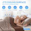 CHOSHOME Cooling Comforter, Cooling Blanket for Hot Sleeper, Q-Max 0.45 Arc-Chill Cooling Fiber, Cool Soft Thin Breathable Summer Blanket for Bed, Couch (60" x 90", Brown)