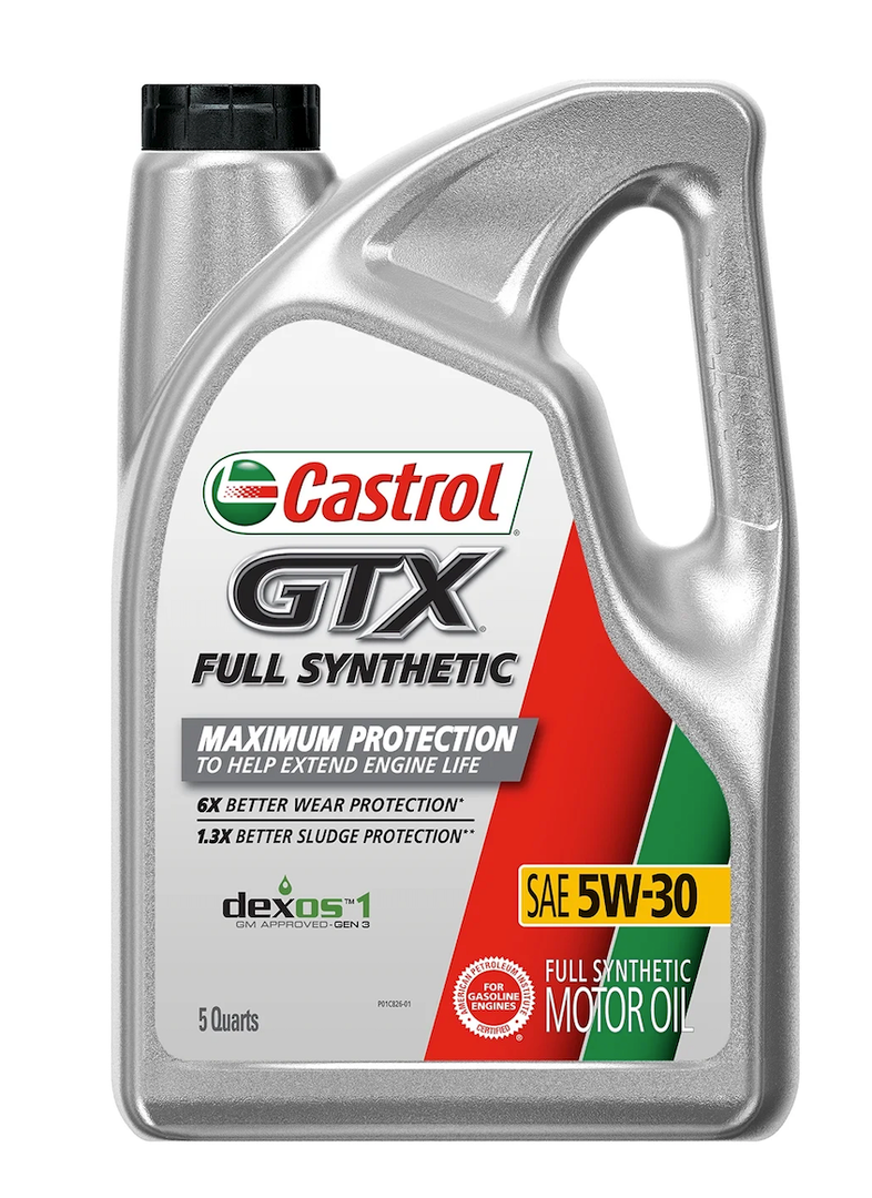 Castrol GTX Full Synthetic 5W-30 Motor Oil, 5 Quarts