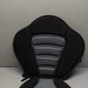 Kayak Deluxe Padded Kayak Boat Seat Soft Antiskid Padded Base High Backrest Adjustable Kayak Cushion with Backrest for Kayaks Canoes (Color : Black)