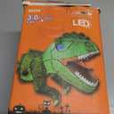 Halloween Inflatables Outdoor Decorations 3 FT Long Dinosaur Broke Out from Window with Built-in LED Vivid T-Rex Blow Up Inflatable for Yard Garden Party Lawn
