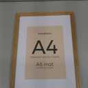 Homeforia A4 Frame Wood, High-End A4 Wooden Frame for Wall or Tabletop, Natural Oak 8.3 x 11.7 Frame with Mat for A5, A4 Photo Frame Wood, Tempered Glass, Wall Kit, Set of 1