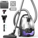 Aspiron Canister Vacuum,1700W/45KPA Bagged Vacuum Cleaner,Easy to Push