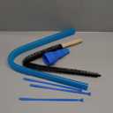 Holikme Dryer Vent Cleaner Kit 2 Pieces - Upgraded Dryer Lint Screens Cleaner Brush Part,Compatible with Most Vacuum Cleaner,Vacuum Hose Attachment & Refrigerator Coil Brush,Quickly Lint Remove,Blue