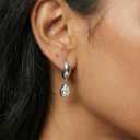 Trendy Gold Dangle Earrings for Women 14K Gold Silver Plated Chunky Drop Earring Statement Hoop Huggie Cubic Zirconia Diamond Crystal Charm Lightweight Hypoallergenic Jewelry Accessories Gifts for Women