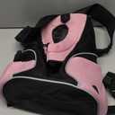 WOYYHO Pet Dog Carrier Backpack Small Dog Front Backpack Ventilated Mesh Dog Travel Back Pack with Safety Belt for Travel Hiking Cycling Outdoor Adventures (Size M: 5-9 lbs, Pink)