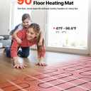 VEVOR Self-Adhesive Mesh Floor Heating Mat, 90 sqft 120V, Smart Thermostat & Alarm, Easy Install for Tile, Stone & Vinyl Flooring