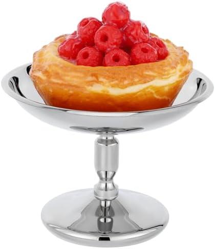 Hemoton Metal Dessert Bowl Stainless Steel Ice Cream Bowls Fruit Bowl Mousse Cups Dessert Bowl for Serving Salad Fruit Pudding Snack 90ml