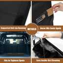 22LB Waterproof Wood Pellet Storage Bag; 500D PVC Charcoal Storage Container with Dual Handles, Label Pocket & Buckle Seal for Grill Smoker BBQ Outdoor Use (2, 22LB-Black)