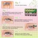 KEYYOU Fairy Brown Lash Clusters Eyelash Extension D Curl 144Pcs Eyelash Extension Wispy Natural Invisible Band Lash with Waterproof DIY Lash Extension at Home(Fairy Brown-D-8-18MIX)
