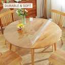 Warmstar Clear Table Protector, 2mm Thick, 38 Inch Round, Plastic Table Cover, Desk Mat, Coffee Table, Writing Desk, Dining Room