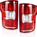 Boine F150 Tail Light Compatible With 2018 2019 2020 Ford F150 F-150 Driver and Passenger Side Rear Light Brake Lamp - Bulb and Harness Included Replace JL3Z13404H JL3Z13405H
