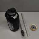 Glass Water Bottles 64 oz - Half Gallon Large Motivational Daily Water Intake Bottle Time Marker - Glass Water Bottle With Straw, Silicone Sleeve 2 Lids, Handle Spout & Bamboo Lid(Black)