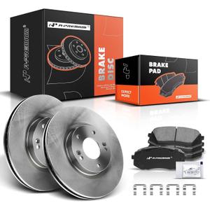 A-Premium 11.81 inch (300mm) Front Vented Disc Brake Rotors + Ceramic Pads Kit Compatible with Select Hyundai and Kia Models - Tucson 2010-2015, For Sportage 2011-2016, 6-PC Set