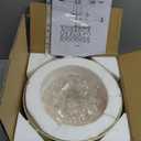 WUZUPS Crystal Drum Chandelier Flushmount Ceiling Light Modern Lighting Fixture for Entry Hallway Kitchen Bathroom Bedroom, H 16.3'' x W 13'', E12 Base, Gold