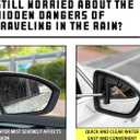 2 x Car Rearview Mirror Wiper, Retractable Auto Glass Squeegee, Water Cleaner with Telescopic Long Rod, Portable Cleaning Tool for All Vehicles, Universal Automotive Accessories (Pink)