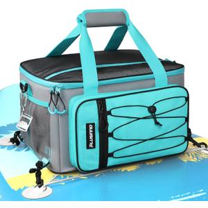 PLUSINNO Paddle Board Cooler, Waterproof SUP Cooler Durable PVC Material, Paddle Board Bag with TPU Zipper, 12-Pocket Fits 42 Cans, Paddle Board Accessories for Beach, Camping, Kayaking