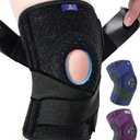 ABYON Adjustable Knee Brace for Men & Women - Maximum Support with Dual Side Stabilizers & Crossed Compression Straps for Meniscus Tear, ACL, MCL, LCL, Patella Injury and Post-Surgery Recovery - Please Check Sizing Video Before Buying, L/XL