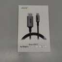 Acer USB C to DisplayPort Cable 6.6 FT (4K@60HZ 2K@165Hz), Type-C to DisplayPort Cord (Sturdy Aluminum, Plug & Play) Thunderbolt 3/4/5 Compatible with MacBook Pro/Air, iPhone 16 Pro/Max, XPS, Surface