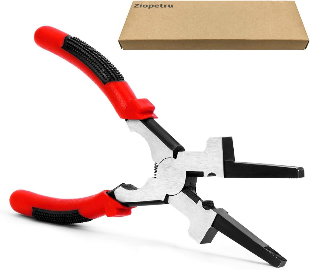 8"MIG Welding Pliers, Multi-functional Carbon Steel MIG Welding Pliers with Insulated Handle, Long Nose Wire Cutting Tools - Reliable and Durable (1Pack, Red)