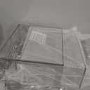 mDesign Plastic Stackable Closet Storage Organizer Bin Containers with Front Pull Drawer for Cabinet, Desk, Shelf, Cupboard, or Dresser Organization - Lumiere Collection - 2 Pack - Clear