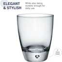 Bormioli Rocco Luna Set Of 4 Double Old Fashioned Glasses, 11.5 Oz. Clear Crystal Glassware, Dishwasher Safe, Made In Italy