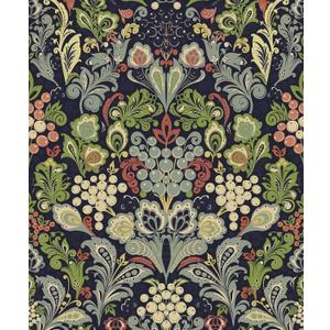 Naphite Vintage Floral Peel and Stick Wallpaper Botanical Boho Contact Paper for Cabinets Dark Green Morris Flower Contact Paper Self Adhesive Removable for Bedroom Bathroom Wall Decor 17.3inW 78.7inL