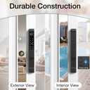 Sliding Door Smart Lock, Sliding Glass Door Lock with Fingerprint, Smart Mortise Lock with APP IC Card Code Keys, Patio Door Double Hook 2885 Mortise Lock Set with Handle