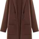 KIRUNDO Cardigan Sweaters for Women 2026 Fall Open Front Knit Sweater Jackets Business Casual Long Coatigan Winter Clothing, XS