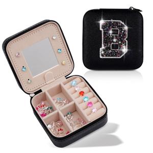 Uygafly Personalized Anniversary Wife's Birthday Gifts,Mothers Day Gifts for Women Wife,Wife Gifts from Husband,Cool Birthday Gifts for Wife,Jewelry Case Cute Jewelry Box for Women | Black,R