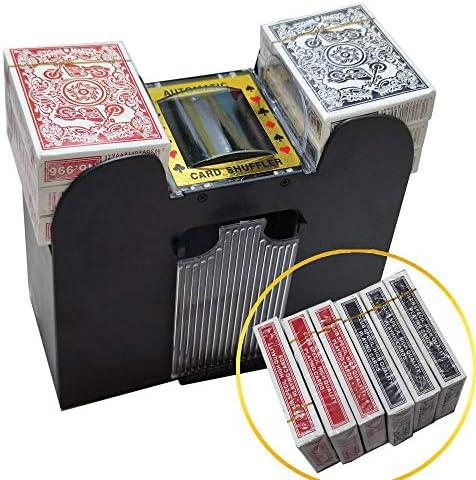 FONBEAR Automatic Card Shufflers 2/6 Deck (Playing Cards Not Included) - Battery-Operated Electric Shuffler Heavy Duty - Great for Casino, Home & Tournament Use for UNO, Blackjack, Texas Hold'em, Phase 10