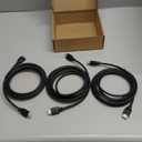 Amazon Basics HDMI Cable, 3-Pack, 10ft, 4K@60Hz, High-Speed 4K HDMI 2.0 Cord (18Gbps), 2160p, 48 bit, Compatible with TV/PS5/Xbox/Roku, Black