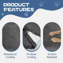 97'' Round Dog Pool Cover, Foldable Pet Swimming Pool Cover with Drawstring Design, Collapsible Dog Pool Cover Waterproof and Dustproof (97'' x 16'')