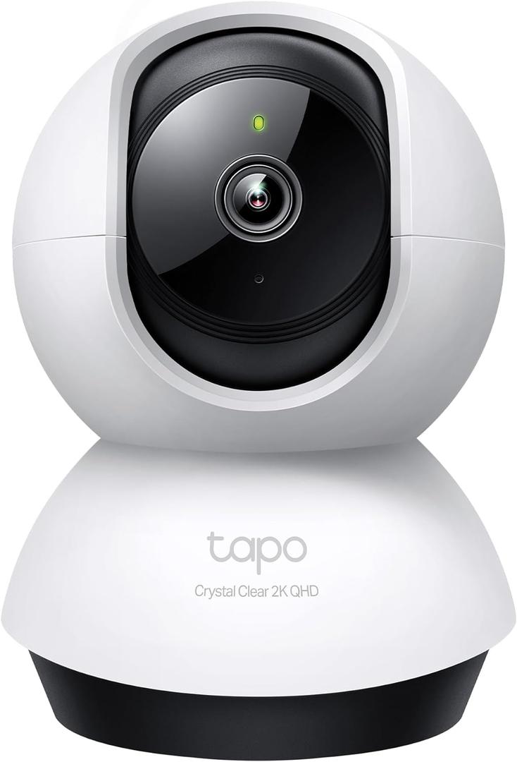 TP-Link Tapo 2K QHD Pan/Tilt Security Camera for Pet Camera, Baby Monitor, Motion Detection, Motion Tracking, 2-Way Audio, Night Vision, Cloud &SD Card Storage, Works w/Alexa & Google Home(Tapo C220)