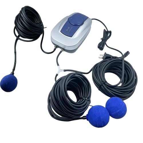 Hnjasnee Submersible Pond Pump, pond aerators for outdoor ponds，12V Electric Water air Pump (blue（pond air2）)