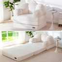 MAXYOYO Folding Sofa Bed, Convertible Floor Sofa Couch, Beige, Single