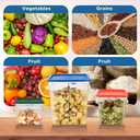 BIEAMA 4 Pack Food Storage Containers with Lids, 4 Quart Square Commercial Food Containers, NSF, Polycarbonate, Clear