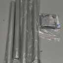 Matte Silver Shower Curtain Rod,1 Inch Diameter Stainless Steel Adjustable Spring Tension Rods 32 to 80",with Holders,Anti-Slip,Curtain Rods No Drilling(1 Pack)