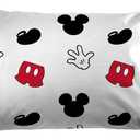 Jay Franco Kids Sheet Set with Fitted, Flat Sheets & Pillow Cover - Ultra-Soft Bedding with Pillowcase for Room Decor, White - Mickey Mouse, 3 Piece Twin