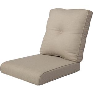 Patio Cushions for Outdoor Furniture - 2224 Inches High Back and Deep Seating Outdoor Cushion for Patio Chairs Sofa Couch Loveseat Water Resistant(Beige/1 Set/Button)