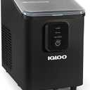 Igloo Self-Cleaning Countertop Ice Maker - Compact and Portable - Creates 26 lbs. Per Day, 8 Pieces Ready Every 7-8 Minutes - Includes Ice Scoop and Basket - Black
