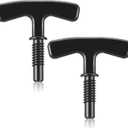Lasnten 2 Pack Remover for Drain Covers Drain T Puller Shower Drain Removal Tool Drain Gunk Remover Tool Pipe Puller Black Drain Key for Easy Shower Drain Cleaning Bathroom Sink