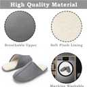 Men's Scuff Slippers with Memory Foam, Faux Suede Open Back House Slip-ons, Non-slip Indoor/Outdoor Soles, Unique Gifts, Sizes 8-15 (Gray)