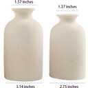 Beige Ceramic Vase, Dry Flower Vases Minimalism Style for Modern Table Shelf Home Decor, Fit for Fireplace Bedroom Kitchen Living Room Centerpieces Office Desk Best Decoration(Beige)